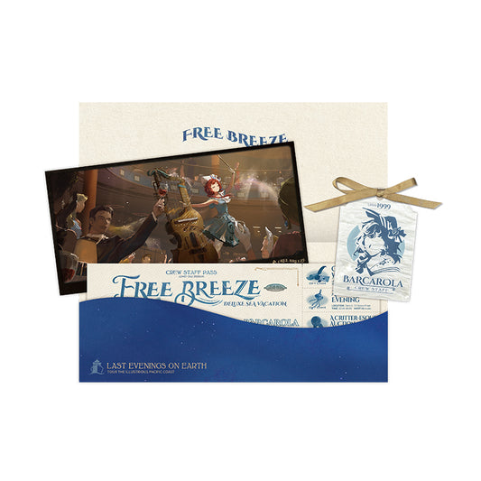 Reverse 1999 *Free Breeze* Cruise Ticket Set with Illustration Postcards Barcarola