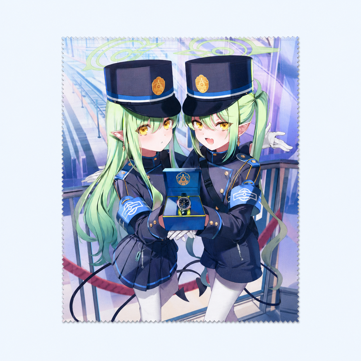 ヒカリ＆ノゾミのイラスト入り付属マイクロファイバークロス