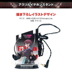ONKYOアクリルイヤホンスタンド96 × 35 × 137mm。仁菜の使用例・イヤホン別売り