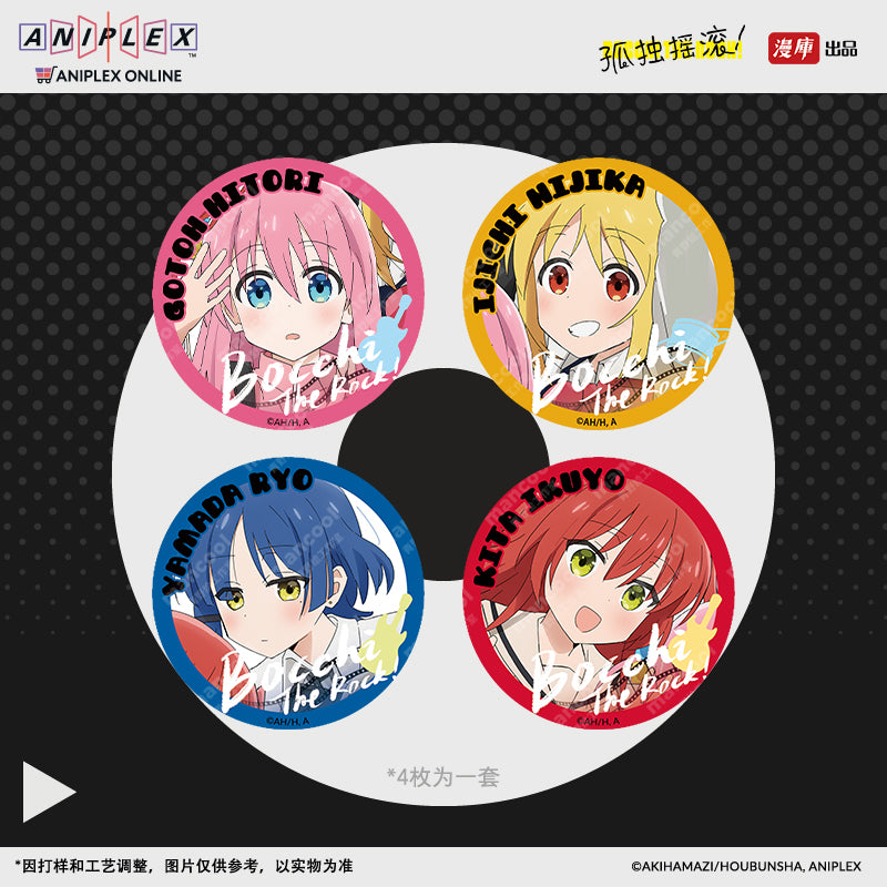 Bocchi the Rock!: Kessoku Band Vinyl Record Badge Set - 4-Piece Holographic Ver