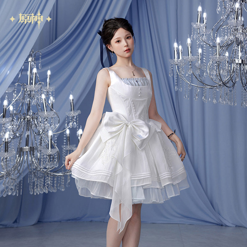 Genshin Impact: Furina Impression Theme Corset Bustier Dress - White