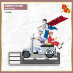 Gintama: Yorozuya Trio Scooter Riding Diorama Acrylic Stand