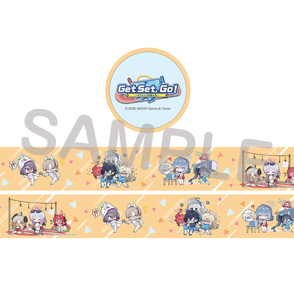 블루 아카이브 공식 정품 굿즈 일본 요스타 5주년 시리즈 마스킹 테이프 Get Set, Go! ~키보토스 황륜대제~ 블아 블루아카