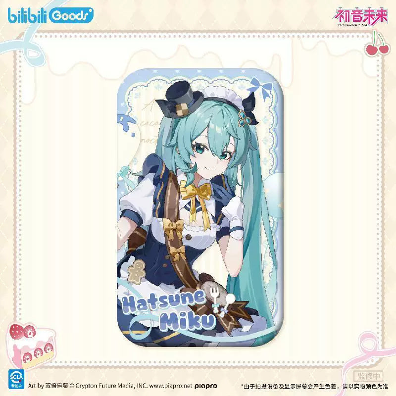 보컬로이드 하츠네 미쿠 공식 정품 굿즈 첫 마음의 속삭임 시리즈 미쿠 세로형 캔 뱃지 진한 쿠키