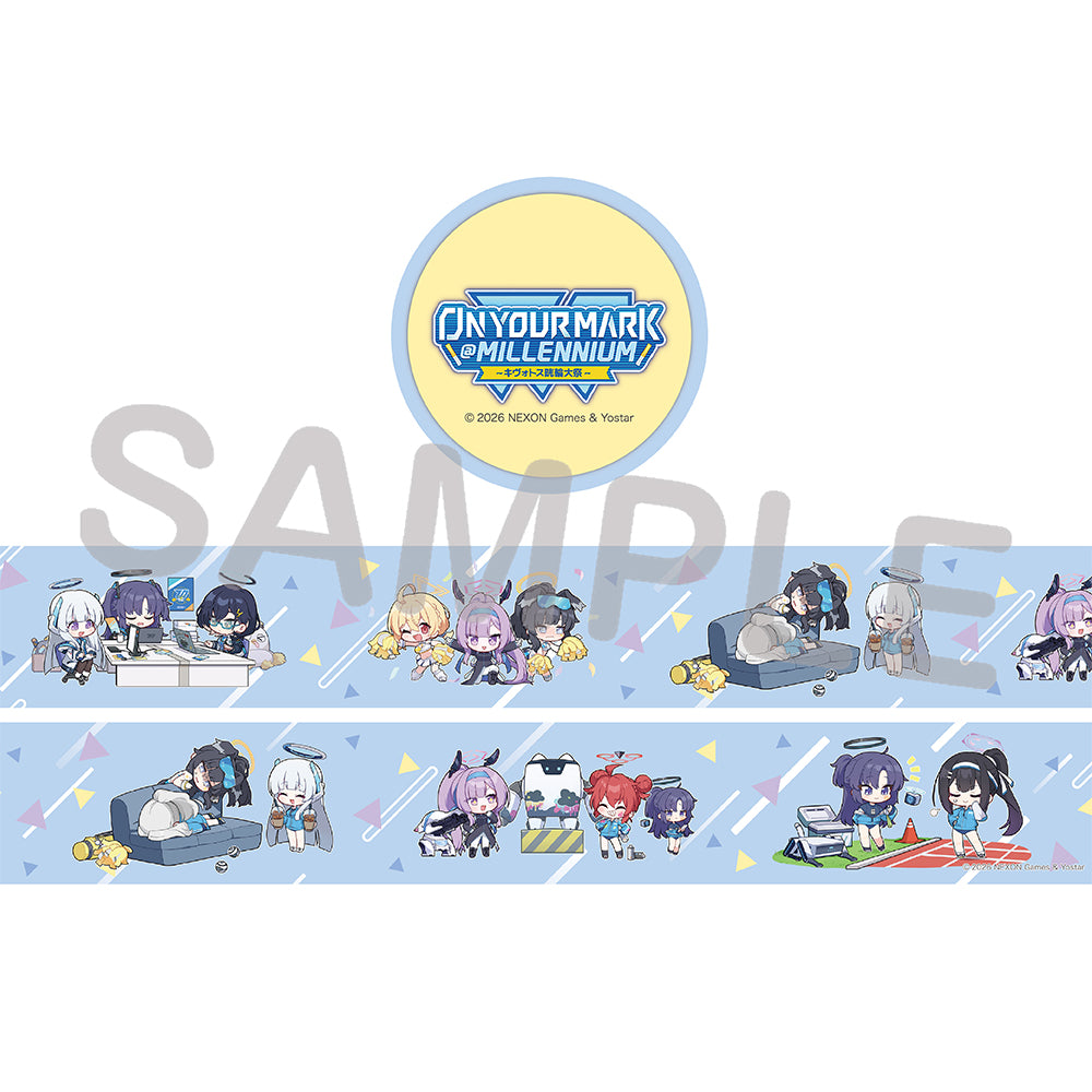 블루 아카이브 공식 정품 굿즈 일본 요스타 5주년 시리즈 마스킹 테이프 On your mark ＠ millennium ~키보토스 황륜대제~ 블아 블루아카
