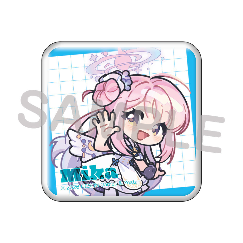 블루 아카이브 공식 정품 굿즈 일본 요스타 5주년 시리즈 PU 금속 배지 미카 블아 블루아카