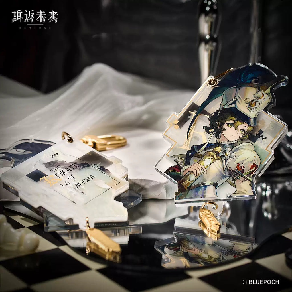 Reverse: 1999: Recoleta Acrylic Keychain - Black and White 64 Squares Ver