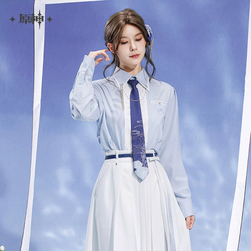 Genshin Impact: Kamisato Ayato Impression Series Color-block Shirt & Tie Set