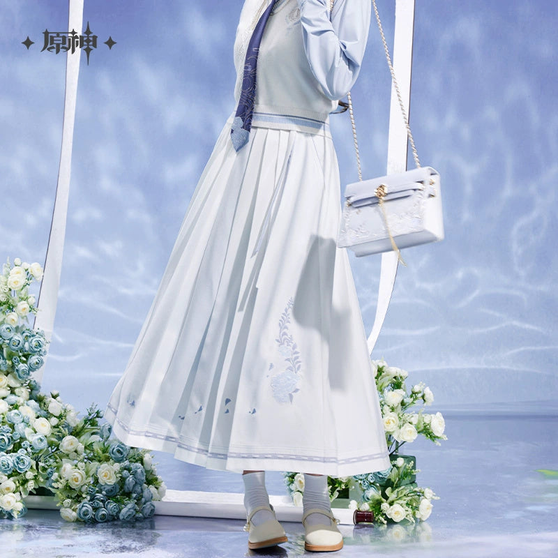 Genshin Impact: Kamisato Ayato Impression Theme Long Pleated Skirt