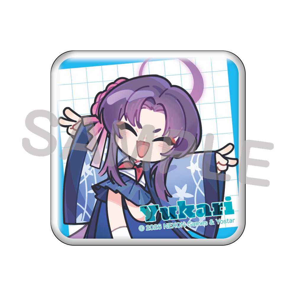 블루 아카이브 공식 정품 굿즈 일본 요스타 5주년 시리즈 PU 금속 배지 유카리 블아 블루아카