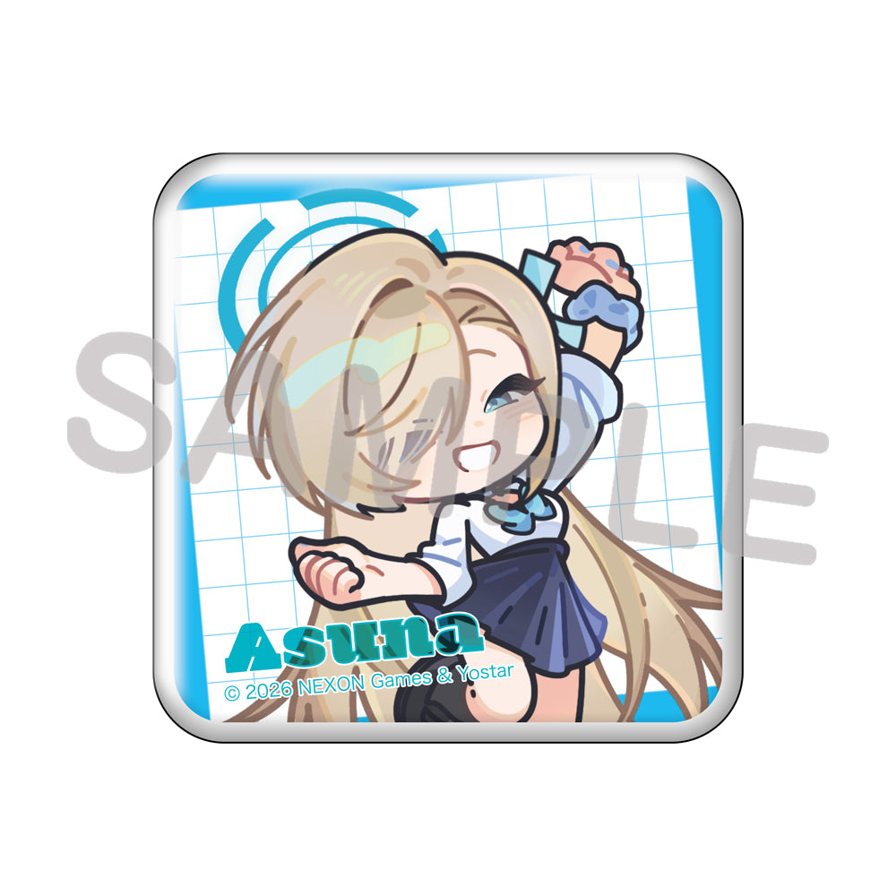 블루 아카이브 공식 정품 굿즈 일본 요스타 5주년 시리즈 PU 금속 배지 아스나 블아 블루아카