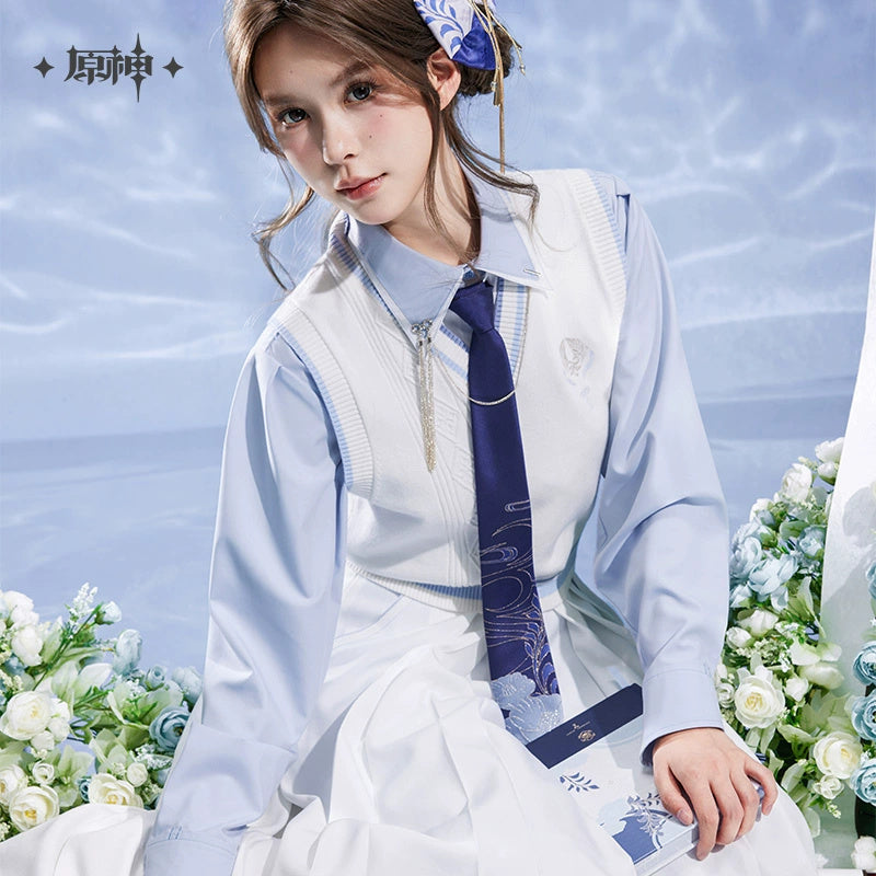 Genshin Impact: Kamisato Ayato Impression Series Color-block Shirt & Tie Set