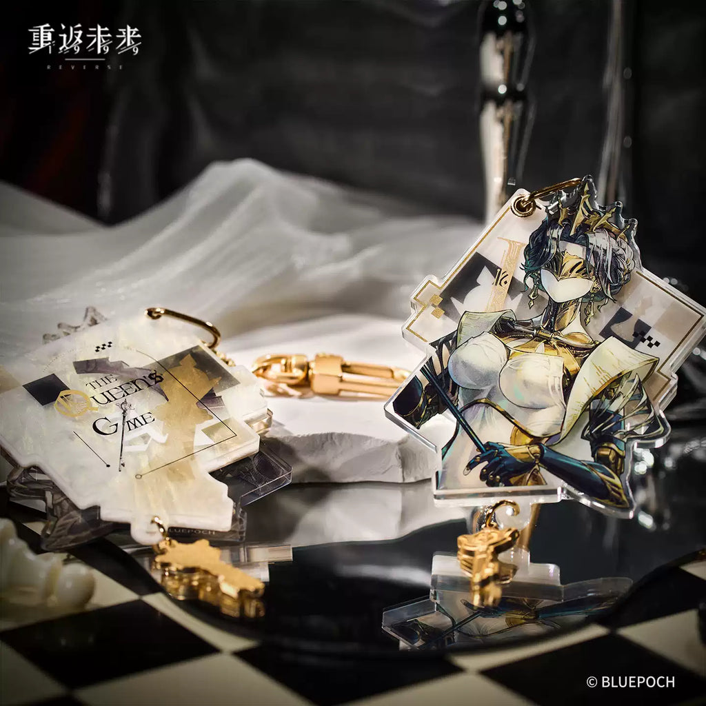 Reverse: 1999: Lucy Acrylic Keychain - Black and White 64 Squares Ver