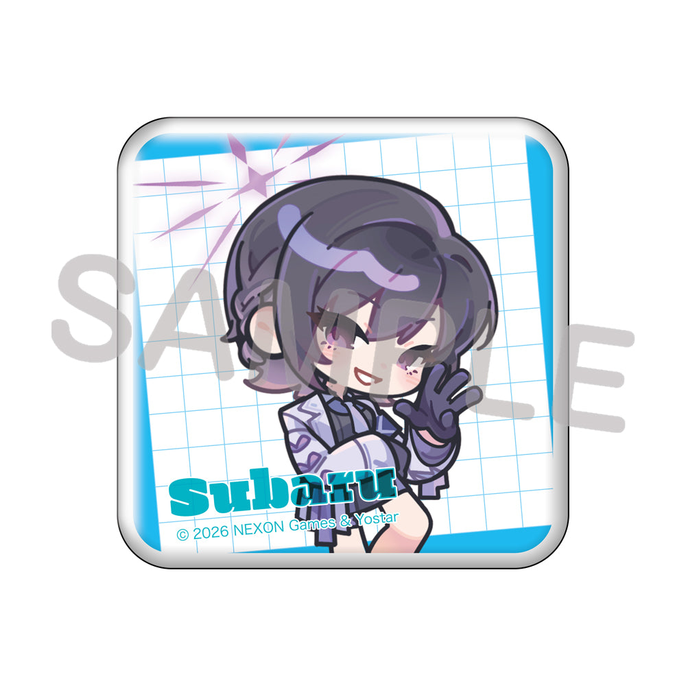 블루 아카이브 공식 정품 굿즈 일본 요스타 5주년 시리즈 PU 금속 배지 스바루 블아 블루아카