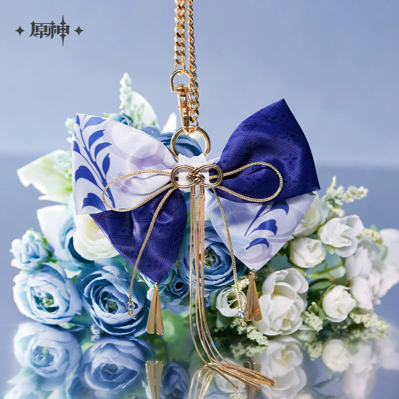 Genshin Impact: Kamisato Ayato Impression Theme Ribbon Hair Accessory & Keychain