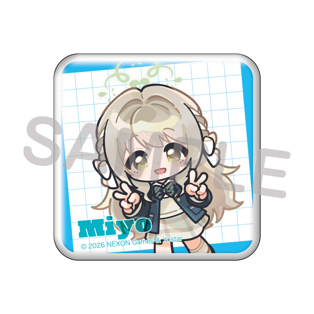 블루 아카이브 공식 정품 굿즈 일본 요스타 5주년 시리즈 PU 금속 배지 미요 블아 블루아카