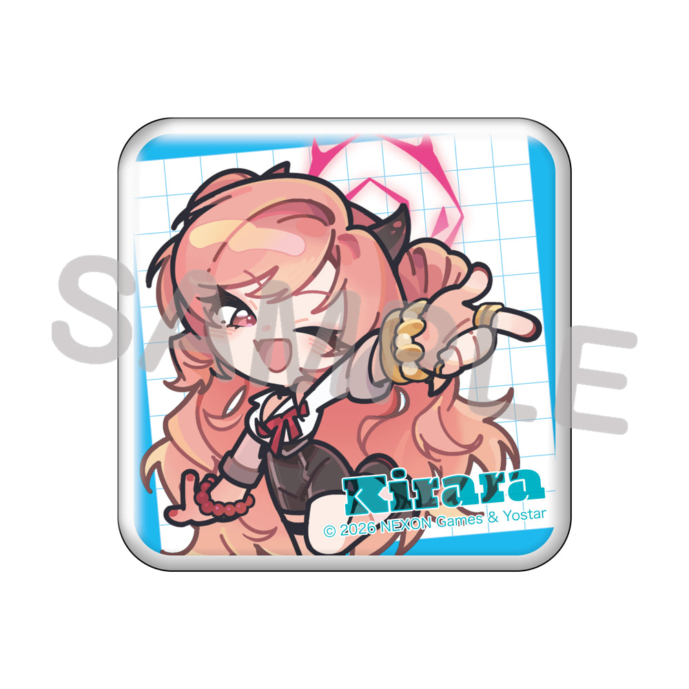 블루 아카이브 공식 정품 굿즈 일본 요스타 5주년 시리즈 PU 금속 배지 키라라 블아 블루아카